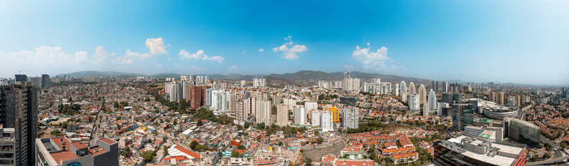 Aerial Panoramic View of Interlomas in Huixquilucan, Mexico