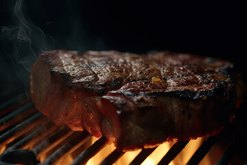 Steak on the grill, Generative AI