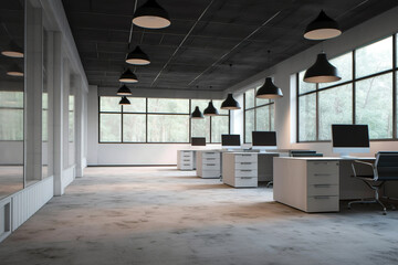 Empty office Interior -Ai