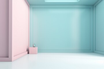 Fototapeta premium clean interior floor light minimal modern mockup room background wall product indoor. Generative AI.