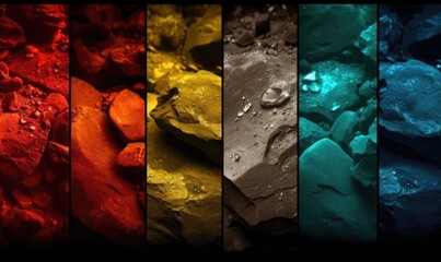 Elements of Color close-up, generative AI