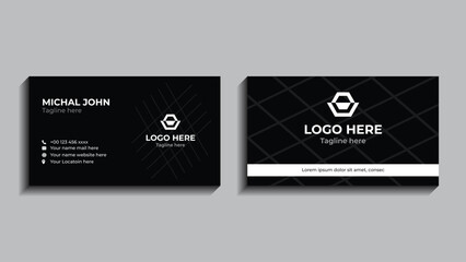 Modern business card - creative and clean business card template. Double-sided creative business card design.