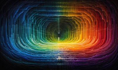 Fototapeta premium Illusions of the inner color spectrum, generative AI