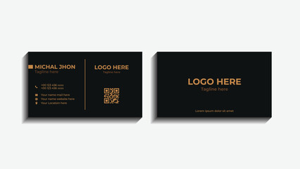 Fototapeta na wymiar Modern business card - creative and clean business card template. Double-sided creative business card design.