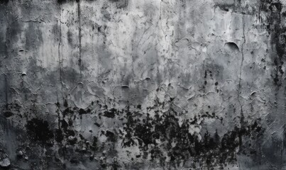 Obraz premium Old wall texture cement dirty gray with black background, generative AI