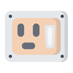 Electric Outlet Flat Icon