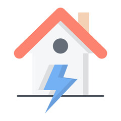 Energy House Flat Icon