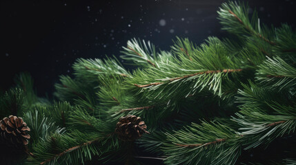 Christmas New Year Background Xmas Pine. Generative AI