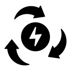 Energy Saving Glyph Icon
