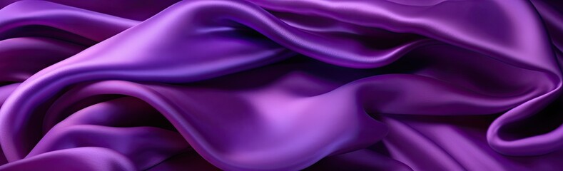 Obraz premium purple satin is draped in beautiful curls Generative AI