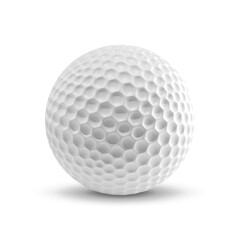 Golf ball isolated on white background