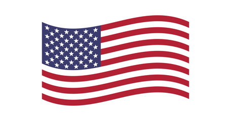 American flag. US national flag. Vector