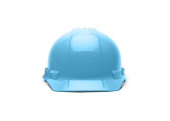 Light Blue Safety Hard Hat - Transparent PNG.