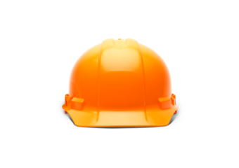 Orange Safety Hard Hat - Transparent PNG.