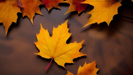 Naklejka na ściany i meble Autumn Blaze: A Fiery Display of Nature's Beauty