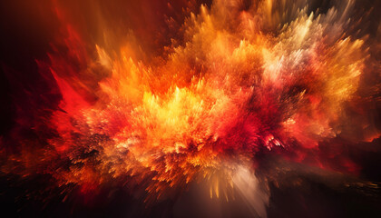 Fototapeta na wymiar Vibrant colors explode in abstract space fantasy generated by AI