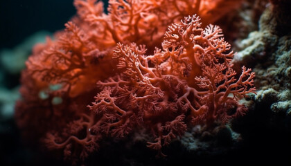 Deep sea adventure: colorful reef and fish generated by AI