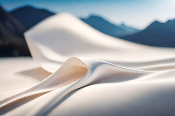 The bride's dress was made of a high-quality fabric that had a super realistic texture, creating a breathtaking look.