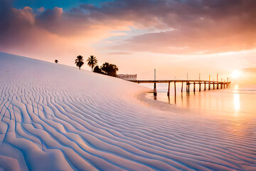 sunset in the desert