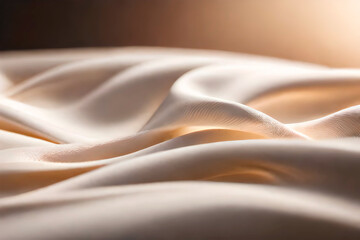 The intricate embroidery on the white silk cloth used for the bride's dress showcased the fabric's unique texture.