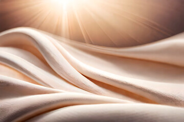 The intricate embroidery on the white silk cloth used for the bride's dress showcased the fabric's unique texture.