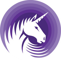 Unicorn Head Logo Template Design