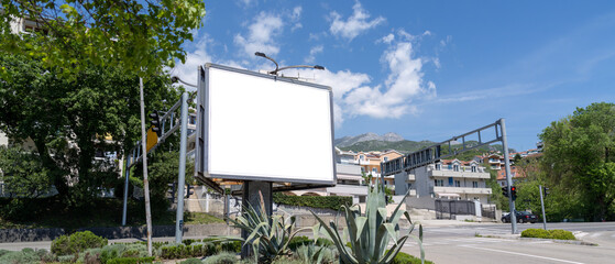 Billboard mockup, at the crossroads.