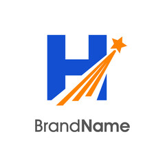 Initial H Flying Star Logo