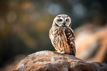 Generative AI. Portrait of an Eurasian Eagle Owl