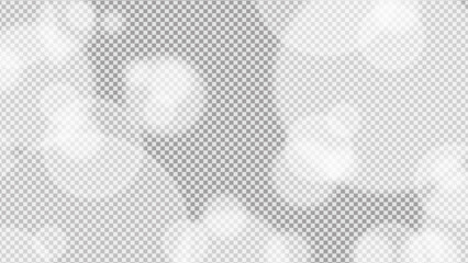 abstract Bokeh effect isolated against transparent background 