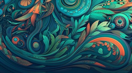 A background with an abstract futuristic pattern. Generative AI. 