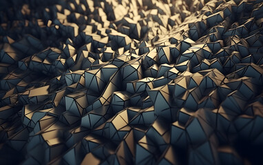 Fototapeta premium Twisted abstract technology background, Generative AI