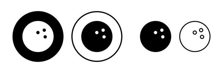 Fototapeta premium Bowling icon vector. Bowling ball and pin icon. Bowling pins with ball icon.