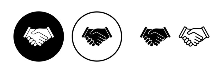 Hand shake icon vector. business handshake. contract agreement. partnership