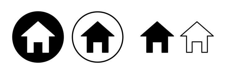 Home icon vector. House vector icon