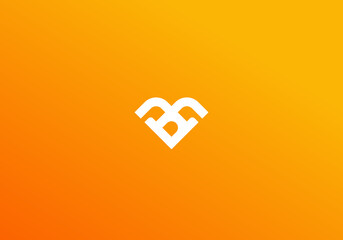 Logo Letter B or D or BD or DB in abstract shape. minimalist, modern, corporate, technology, company. editable color and file