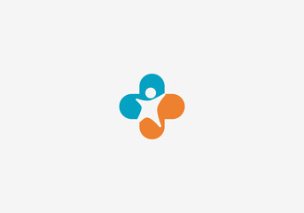 Logo Medical Clinic Kids. Modern, Minimalist, Typography, Business, Medical, Hospital, Technology. Editable color.