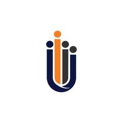 unity logo template. Icon Illustration Brand Identity. Isolated and flat illustration. Vector graphic