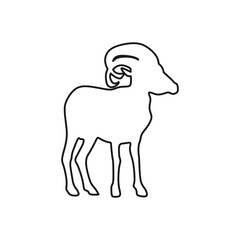 North American Bighorn Sheep icon in outline mode. Top choice of animal vector illustration in trendy style. Editable graphic resources for many purposes.