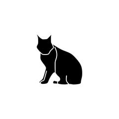 North American Bobcat icon in black fill silhouette mode. Top choice of animal vector illustration in trendy style. Editable graphic resources for many purposes.
