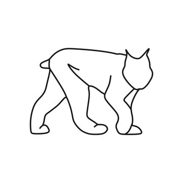 Canada Lynx icon in outline mode. Top choice of animal vector illustration in trendy style. Editable graphic resources for many purposes.