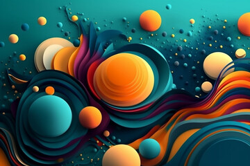 Creative colorful wallpaper background design vector illustration. Ai generated