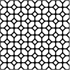 Abstract seamless monochrome pattern on white background for coloring. Design for banner, card, invitation, postcard, textile, fabric, wrapping paper, coloring book.