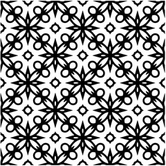 Abstract seamless monochrome pattern on white background for coloring. Design for banner, card, invitation, postcard, textile, fabric, wrapping paper, coloring book.