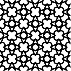 Abstract seamless monochrome pattern on white background for coloring. Design for banner, card, invitation, postcard, textile, fabric, wrapping paper, coloring book.