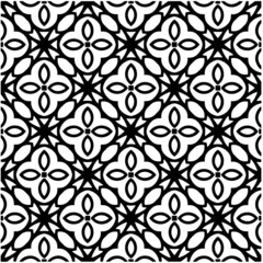 Keuken spatwand met foto Abstract seamless monochrome pattern on white background for coloring. Design for banner, card, invitation, postcard, textile, fabric, wrapping paper, coloring book. © t2k4
