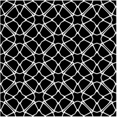 Fototapeta premium Abstract seamless monochrome pattern on white background for coloring. Design for banner, card, invitation, postcard, textile, fabric, wrapping paper, coloring book.