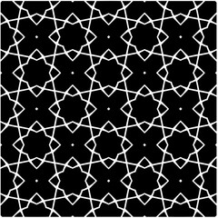 Naklejka premium Abstract seamless monochrome pattern on white background for coloring. Design for banner, card, invitation, postcard, textile, fabric, wrapping paper, coloring book.