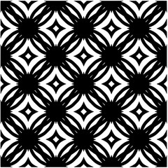 Abstract seamless monochrome pattern on white background for coloring. Design for banner, card, invitation, postcard, textile, fabric, wrapping paper, coloring book.