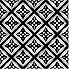 Abstract seamless monochrome pattern on white background for coloring. Design for banner, card, invitation, postcard, textile, fabric, wrapping paper, coloring book.